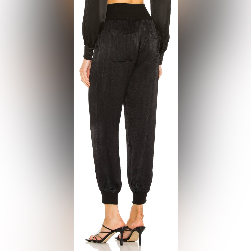 BOBI BLACK Sleek Textured Pant in Black Medium REVOLVE Current - Picture 4 of 11